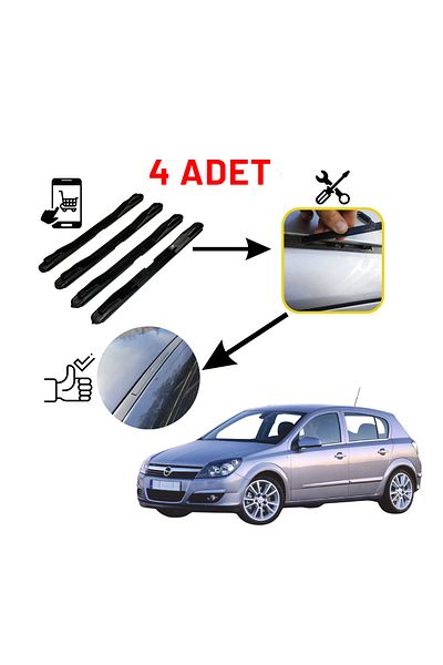 Muga Opel Astra H - أغطية شرائح سوداء مكونة من 4 قطع