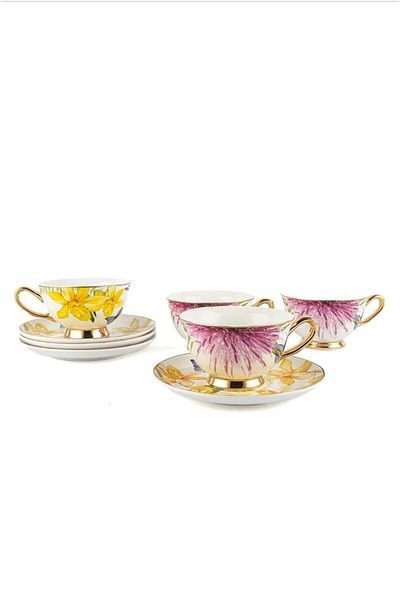 Mikasa Moor Spring 4-Piece Teacup Set