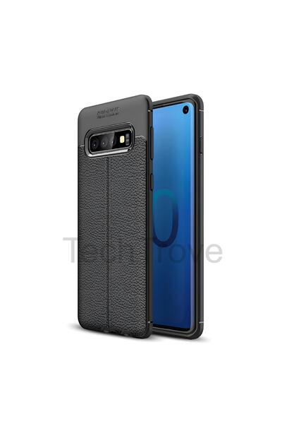 TechTrove Samsung Galaxy S10 Kılıf Deri Extra Korumalı Slikon Kapak