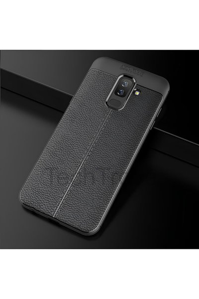 TechTrove Samsung Galaxy J4 Case Leather Extra Protection Silicone Cover