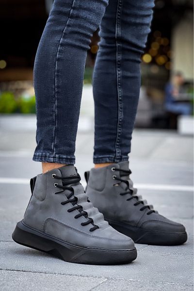 EBRUS TREND Et0321 Hidden Lace Men's High Sole Smoked Sports Boots