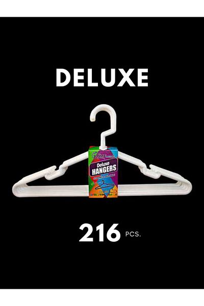 Kanz Plastic Clothes Hangers (Deluxe) 214 Pieces