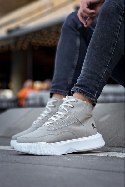EBRUS TREND Et0318 Lace-Up Men's High Sole Gray Sole Sports Boots