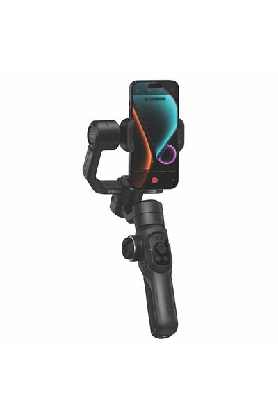 AOCHUAN Gimbal Smart S2, D6733, With 3 Axes, Dedicated Application, Content Creator Edition, Black