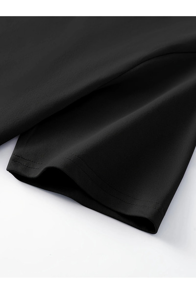 İnazuma Outdoors تي شيرت أسود بأكمام قصيرة وياقة دائرية مطبوع من القطن للجنسين مقاس كبير ميلانو إيطاليا متوسط