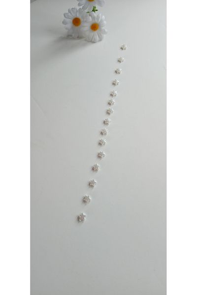 tutu tasarım alaçatı Hair Bead Pearl White Star Hair Bead
