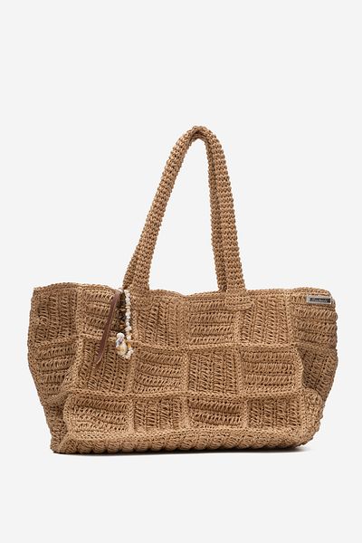 Dericlub Dericlub Women's Straw Handmade Stylish Shoulder Bag Zy 25005 Linen