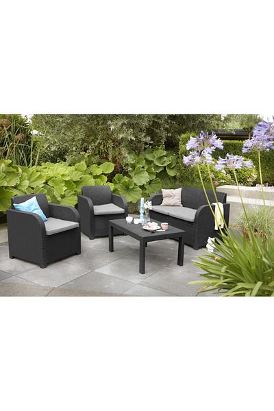 Keter Perfect Outdoor Relaxation Set - Dark Gray