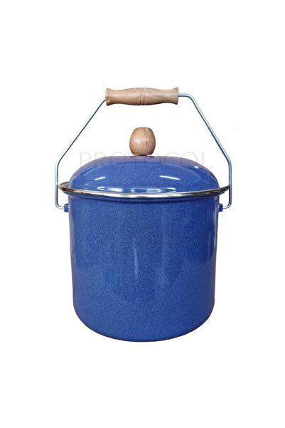 Muhtelif Enameled Yogurt Pot Enameled Copper Pot 20 cm 5 Liters