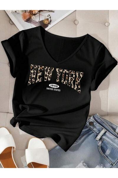 FAVORİST ΓΥΝΑΙΚΕΙΟ ΜΠΛΟΥΖΑ V-NECK MIX PRINTED