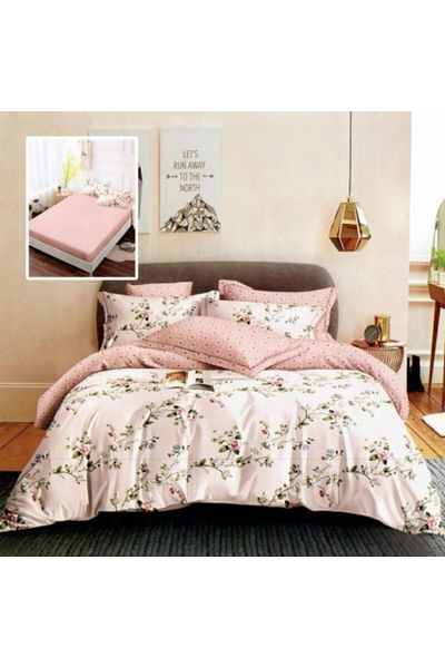 Pucioasa Finet bed linen with elastic, duvet cover 200x220cm, 6 pieces, Spring flowers