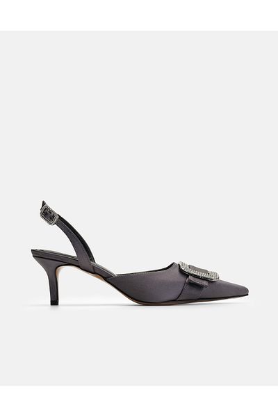 Jorbinol Lure Sparkle Buckle Thin Heeled Shoes