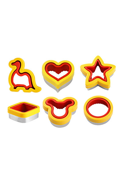 Choice6 قطعة واحدة، 6 قطع، مجموعة قطع وتغليف الساندويتشات الهندسية، قالب تقطي...