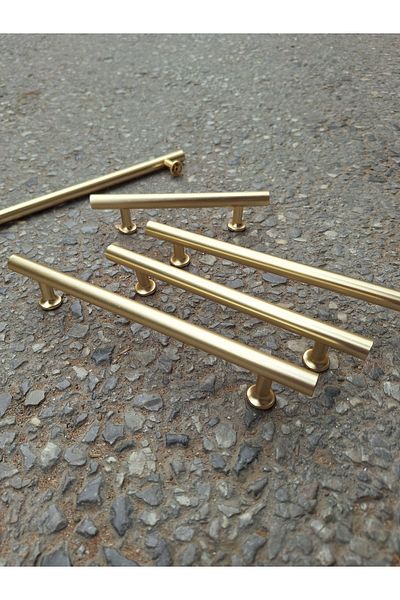 ARON 4122-320 Lux Size 320mm Matte Gold Tv Unit Console Dresser Kitchen Cabinet Door Drawer Handle 32cm