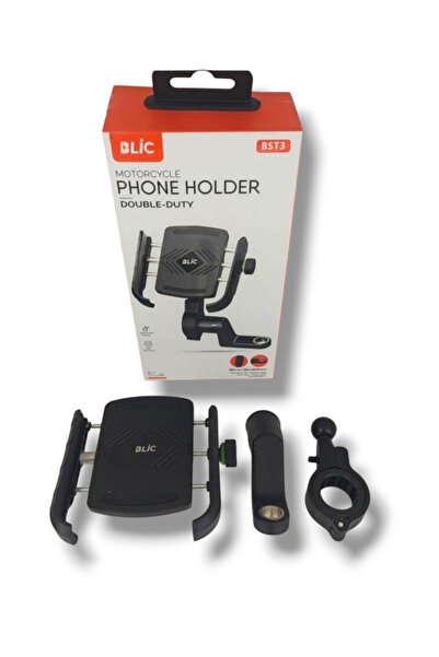 Blic Bst3 Motor Bike Handlebar and Mirror Connected Motor and Bike Compatible Phone Holder