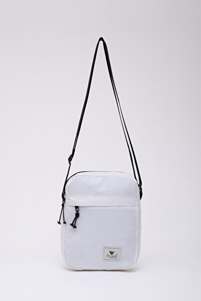 SHAKA Λευκή γυναικεία τσάντα ώμου 2 διαμερισμάτων με φερμουάρ, ρυθμιζόμενο σταυρωτό λουρί, αδιάβροχη γυναικεία τσάντα ώμου B: 20 ​​πλάτος: 18