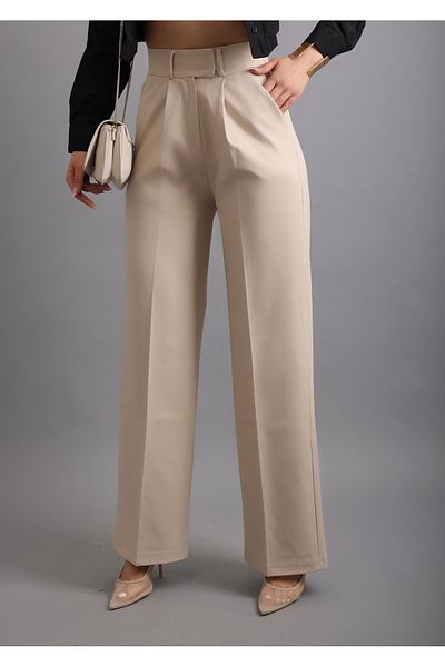 AREF JEANS Women's Lycra Velcro Closure Palazzo Pants