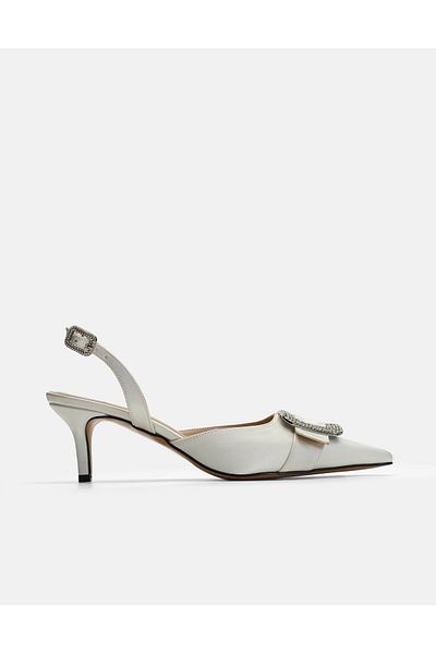 Jorbinol Lure Sparkle Buckle Thin Heeled Shoes