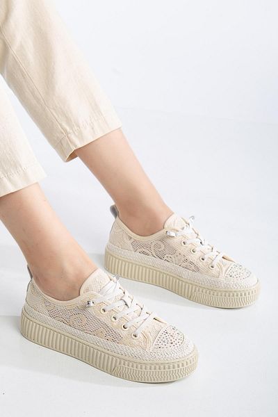 SUİNS SHOES Suins Montero Model Mesh Lace Detailed Women's Sports Shoes Sneaker
