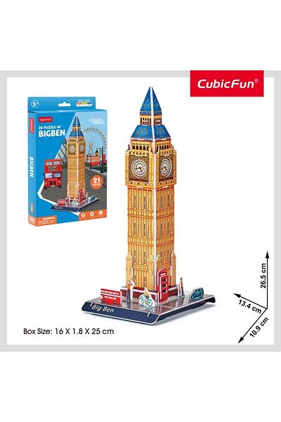 Cubic Fun - Puzzle 3D Big Ben 21 de piese