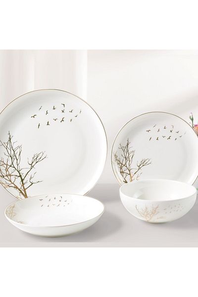 Bien Servi 16-Piece Newbone Forest Dinner Set