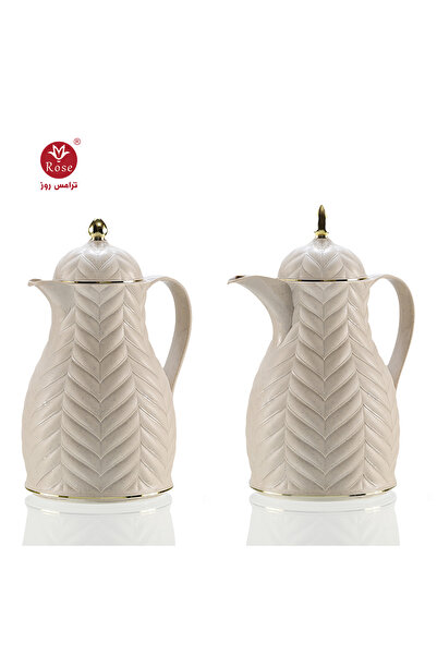 Rose RS-1919-طقم ترمس شاي وقهوة (حجم صغير) مكون من 2 ترمس روز سعة (600 ممل ) ...