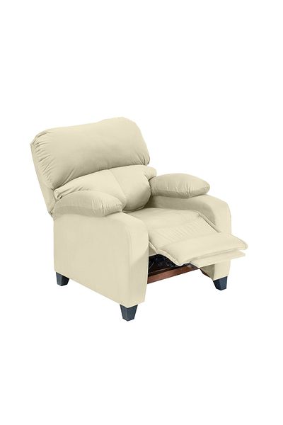Lazy Vibes MNZ1 | Velvet Classic Recliner Chair - Light Beige