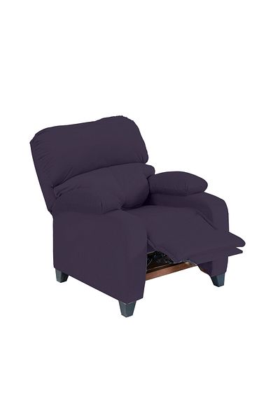 Lazy Vibes MNZ1 | Velvet Classic Recliner Chair - Dark Purple