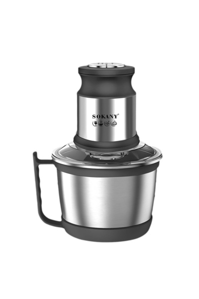 SOKANY SK-7027 electric chopper, 4 stainless steel blades, 800 W, 3L, stainless steel container