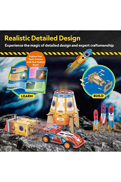 Cubic Fun - 3D Puzzle Rocket Launcher and Race Car 88 Pieces