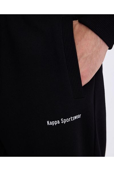 Kappa Αυθεντικό ανδρικό μαύρο παντελόνι Comfort Fit Alec