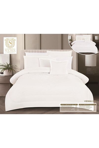 Gerenic Plain double-sided microfiber summer bedspread, cool fabric, 8 pieces, quilt size 230 x 250 cm