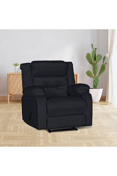 Lazy Vibes MNZ3 | Velvet Classic Recliner Chair - Dark Grey