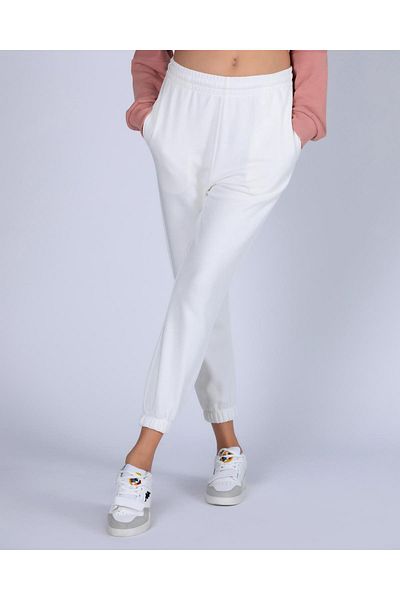 Kappa White Regular Fit Women's Sweatpants - 222 Banda 10 Vala