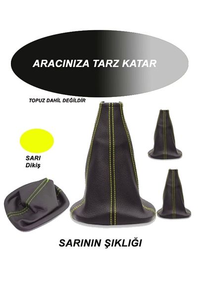 Findify Store NISSAN TIIDA Compatible Vehicle, Car, Auto Gear Gaiter Yellow Stitching