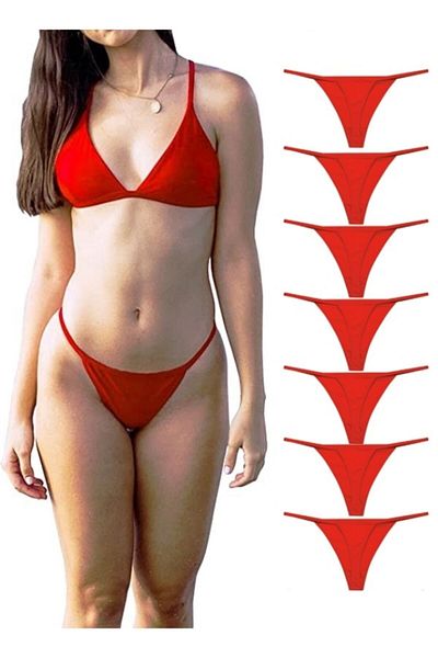 yokyokcollection Thong String Women's Rope Elastic Panties 7 Pieces