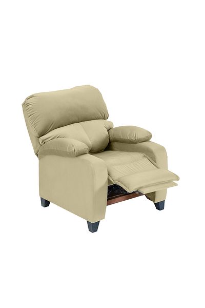 Lazy Vibes MNZ1 | Velvet Classic Recliner Chair - Dark Ivory