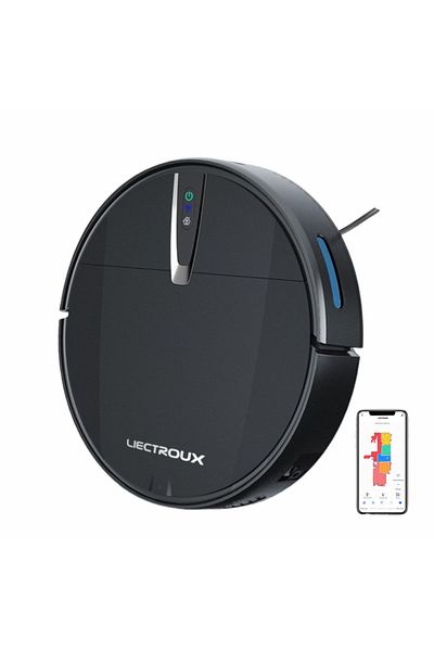 Liectroux Robot Vacuum Cleaner With Washing, V3s Pro(D6814), 4000pa Suction, 120 Minutes Autonomy