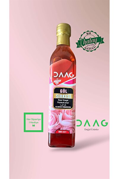 daag Hatay Yöresinden Organik Doğal Gül Sirkesi 500 ml