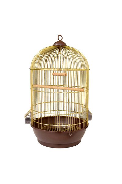 Others Metal Bird Cage with Circular Shape, Gold Color