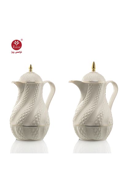 Rose RS-2424-Tea and coffee thermos set consisting of 2 rose thermoses, one half liter capacity for coffee and one half liter capacity for tea