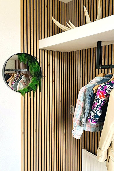 Genel Markalar Mdf Ahşap Akustik Duvar Paneli 100x280-Meşe-(