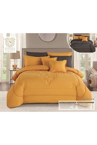 Gerenic Plain double-sided microfiber summer bedspread, cool fabric, 8 pieces, quilt size 230 x 250 cm