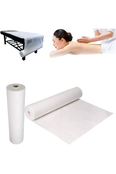 LA PERLA TECH Disposable Massage Table Sheets - 50 Sheets Per Roll - Nonwoven Fabric, 2 Rolls