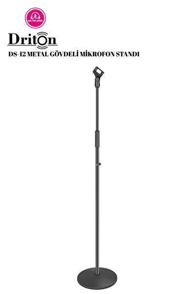 DRİTON DS-12 METAL GÖVDELİ SİYAH MİKROFON STANDI
