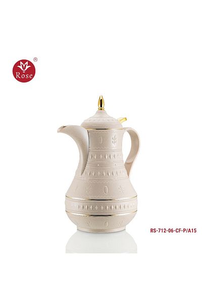 Rose RS-712-طقم ترمس شاي وقهوة ضغاط مكون من 2 ترمس روز سعة نصف لتر قهوة ضغاط و نصف لتر شاي ضغاط