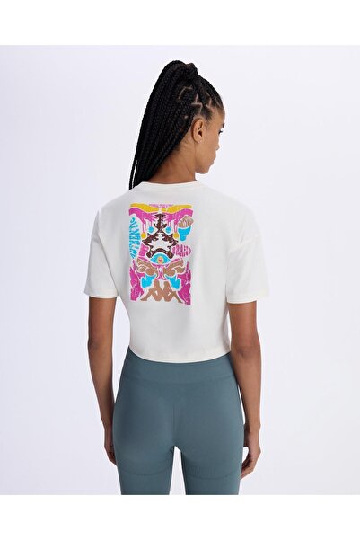 Kappa Αυθεντικό γυναικείο μπλουζάκι Comfort Fit σε λευκό χρώμα