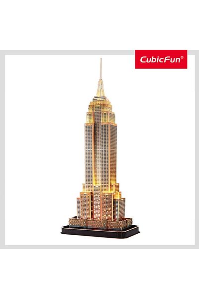 Cubic Fun - Empire State Building 3d Led Puzzle 37 Pieces