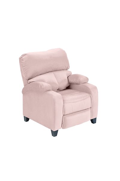 Lazy Vibes MNZ1 | Velvet Classic Recliner Chair - Light Pink