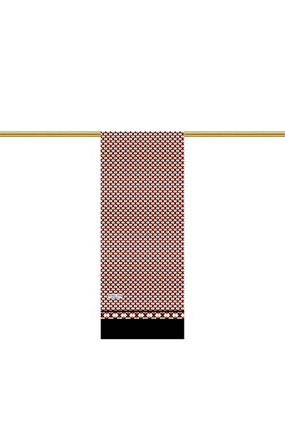 Bursa İpek Orange Patterned Men's Silk Kaşkol